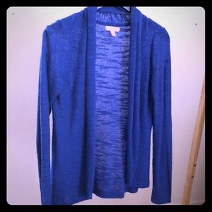 Lilly Pulitzer cardigan in a cobalt blue